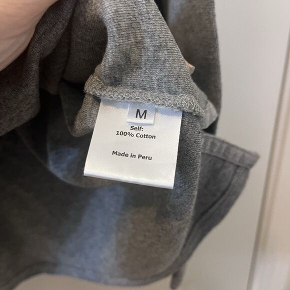 La Ligne Varsity Tee Striped Cotton Top Gray Women's Size Medium - Picture 11 of 15